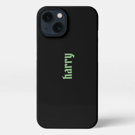 Ihren Namen schwarz iPhone 13 Hülle