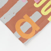 ihren Namen wiederholen | Cool Boho Tones Fleecedecke (Ecke)