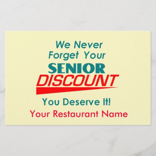 IHRER Flyer für Seniorenrabatte (Vorne)