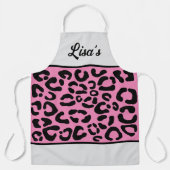 IHRER NAME Leopard Print Schürze (Vorderseite)