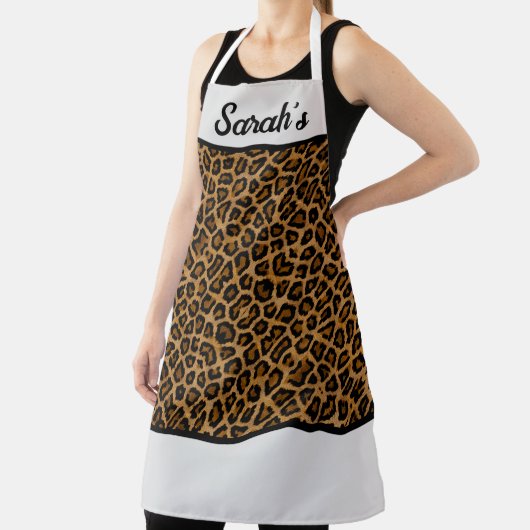 IHRER NAME Leopard Print Schürze (InSitu)