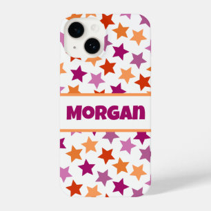 IHRER NAME Lesbischer Stolz Flaggen Rosa Rotes Ora iPhone 14 Hülle