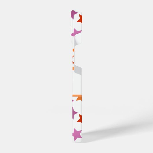 IHRER NAME Lesbischer Stolz Flaggen Rosa Rotes Ora iPhone Hülle (Linke Seite)