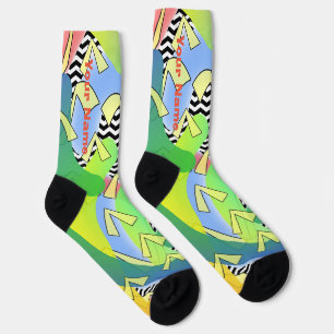 IHRER NAME Personalisieren Sie Multi Collage Crew  Socken
