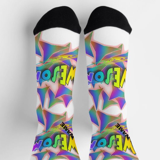 IHRER NAME Phantastisch Crew Socken personalisiere (Oben)