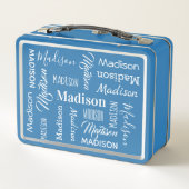 IHRER Name Wiederholte benutzerdefinierte Lunchbox (Rückseite)