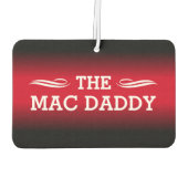 (IHRER TEXT) - Schwarz und Rot Autolufterfrischer (Rückseite)