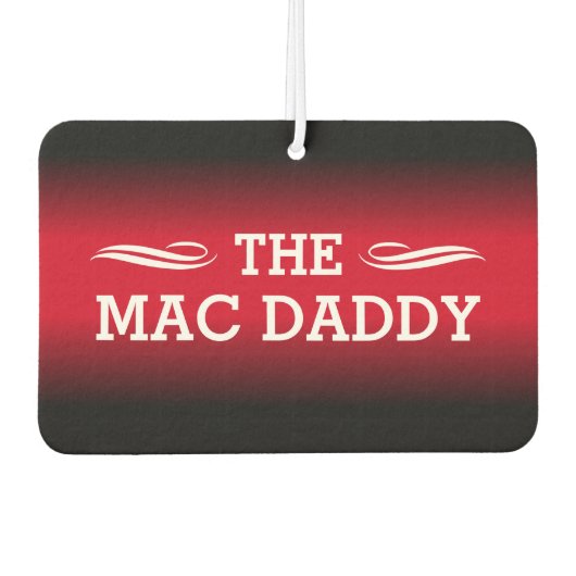 (IHRER TEXT) - Schwarz und Rot Autolufterfrischer (Vorderseite)