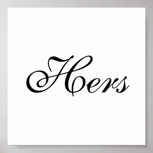Ihrs weißes Schwarzes Poster (Vorne)