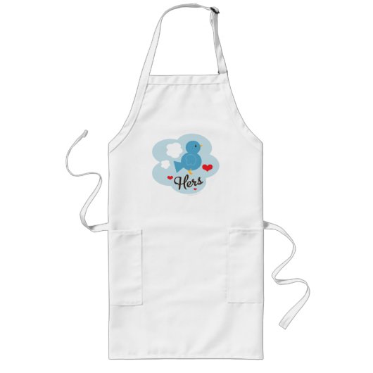 Ihrs zusammenbringen Liebe-Vogel-Schürze Lange Schürze (Vorne)