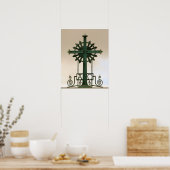 IHS Alpha Omega Cross 16x20 Poster (Küche)