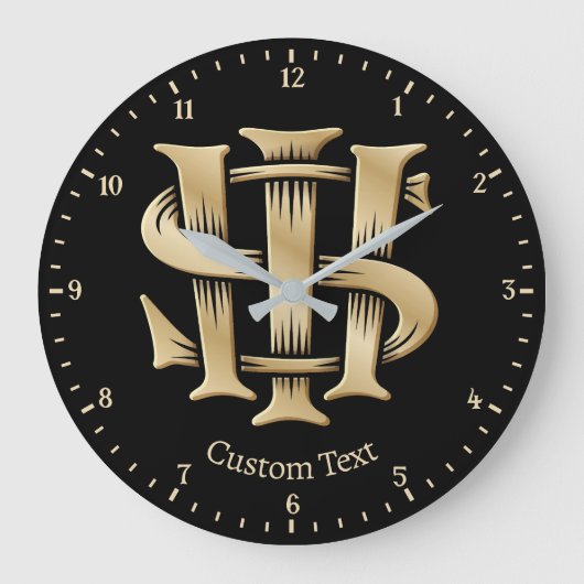 IHS Christogram Große Wanduhr (Vorderseite)