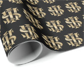 IHS Christogramm-Muster Geschenkpapier (Rolleneckpunkt)