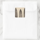 II Stone implements, Kalifornien Quadratischer Aufkleber (Tasche)