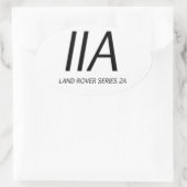IIA Land Rover Series IIA Ovaler Aufkleber (Tasche)