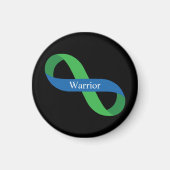 IIH Warrior | Green and Blue Infinity Ribbon Magnet (Vorne)