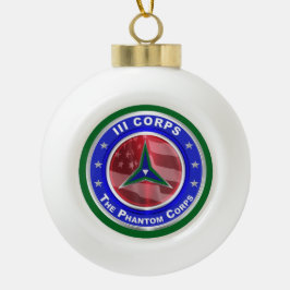 III Corps Halten Weihnachten fest Keramik Kugel-Ornament