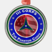 III Corps Halten Weihnachten fest Ornament Aus Metall (Vorne)