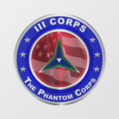 III Corps Phantom Corps Fensteraufkleber (Blatt)