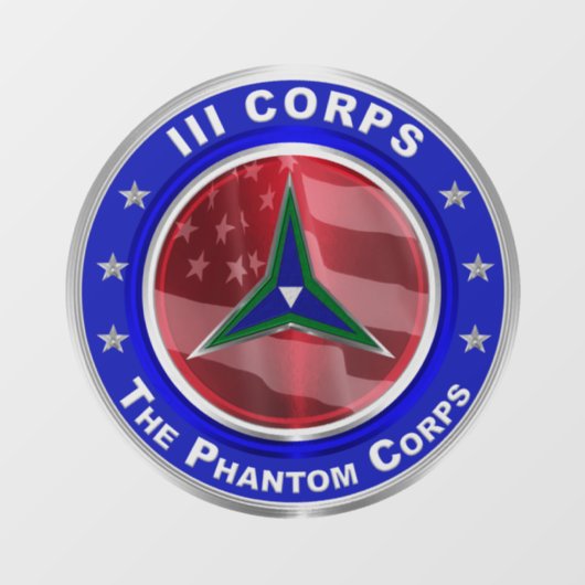 III Corps Phantom Corps Fensteraufkleber (Blatt)