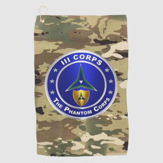 III Corps Phantom Corps Golfhandtuch (Vorderseite)
