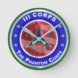 III Corps Phantom Corps Keepsake Runde Wanduhr