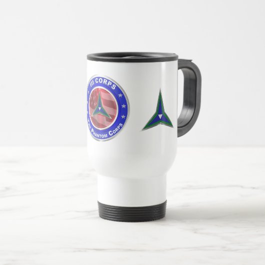 III Corps Phantom Corps Reisebecher (VorderseiteRechts)