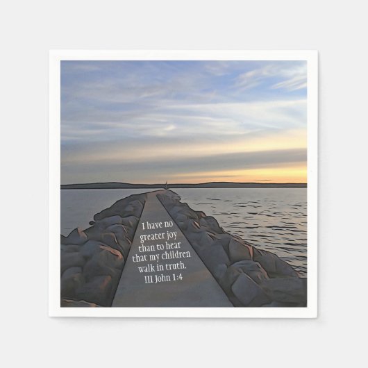 III Johannes 1:4 Bibelschrift läuft in Wahrheit Serviette (Vorderseite)