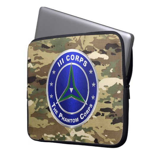 III Korps Laptopschutzhülle (Vorderseite Links)