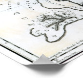 III Landkarte der Insel Poster (Ecke)