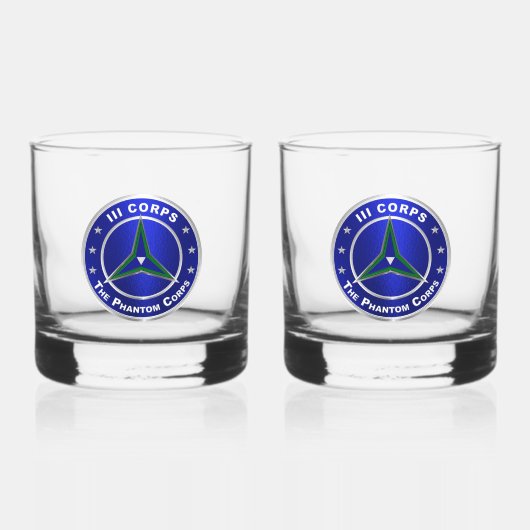 III. Panzerkorps  Whiskyglas (Vorderseite)