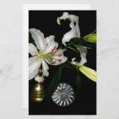 Iirsh Design - Sammlung von Messing und Blume Briefpapier (Vorne/Hinten)