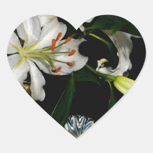 Iirsh Design - Sammlung von Messing und Blume Herz-Aufkleber