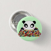 Ijimekko der Panda - Zuckerschädel Button (Vorne & Hinten)
