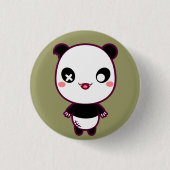 Ijimekko der Tyrann-Panda Button (Vorderseite)