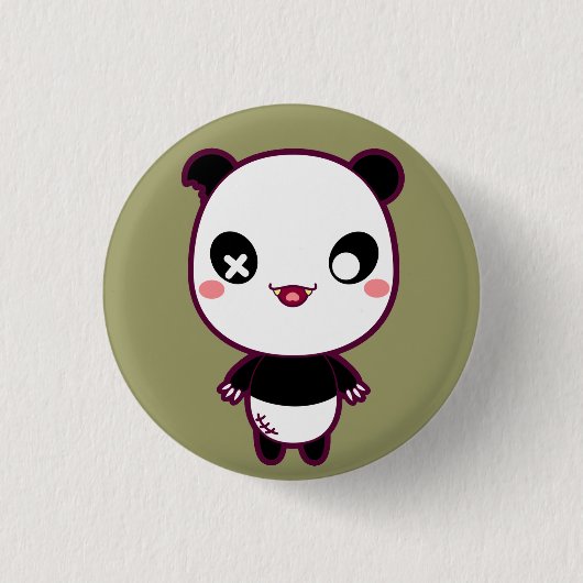 Ijimekko der Tyrann-Panda Button (Vorderseite)