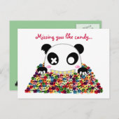 Ijimekko Panda "Vermisstes Sie" Postkarte (Vorne/Hinten)
