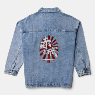 IJN Akagi Carrier White Calligraphy Jeansjacke