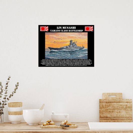 IJN Battleship Musashi Poster (Küche)