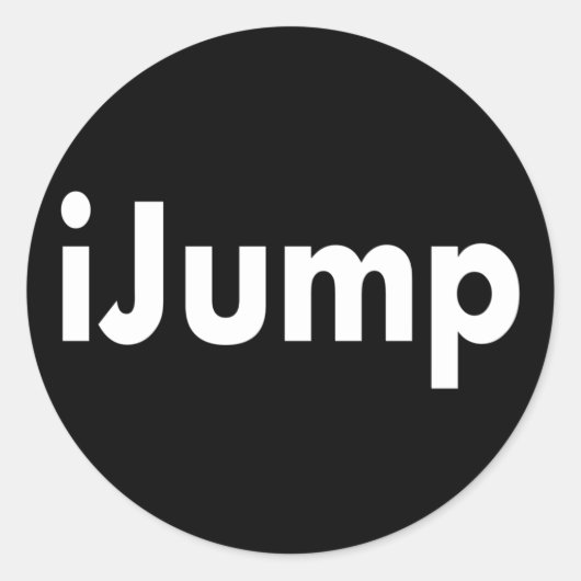iJump Runder Aufkleber (Vorderseite)