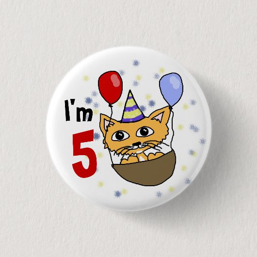 Ik ben 5 verjaardag button (Vorderseite)