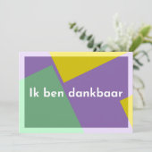 "Ik ben dankbaar" Dankeskarte (Stehend Vorderseite)