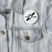 Ik ben doof. Doven, Dornhai. Lippenlezen Button (Beispiel)