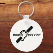 Ik ben doof. Doven, Dornhai. Lippenlezen Schlüsselanhänger (Vorderseite)