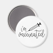 Ik ben gevaccineerd. Coronavaccin, Coronavirus. Magnet (Vorderseite/Rückseite)