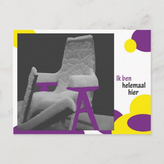 Ik ben helemaal hier postkarte (Vorderseite)