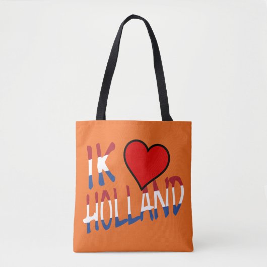 Ik Heart Holland Overlay auf oder auf Tasche (Vorderseite)