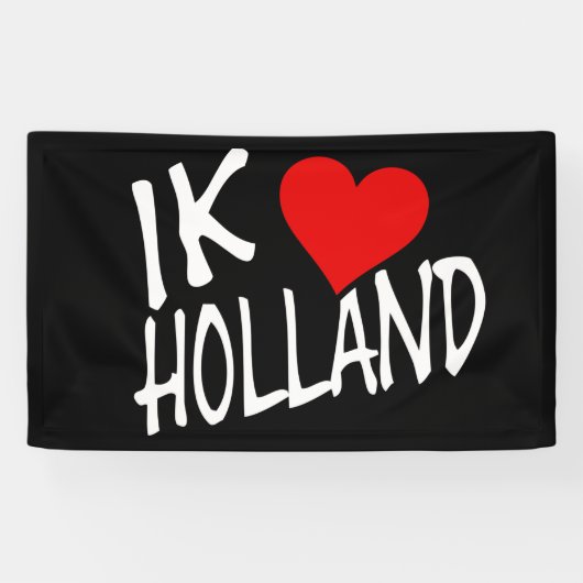 Ik Heart Holland wt auf bk bnrt Banner (Horizontal)