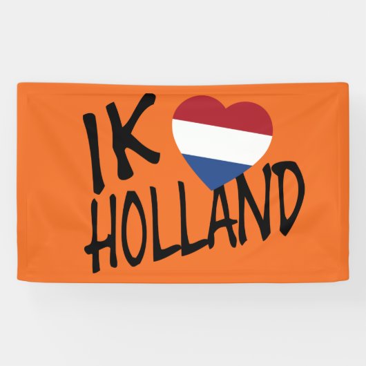 Ik Heartflag Holland bk on or bncnt Banner (Horizontal)