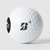 Ik Heartflag Holland wt auf bk be6 gbcnt Golfball (Logo)